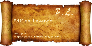 Pósa Levente névjegykártya